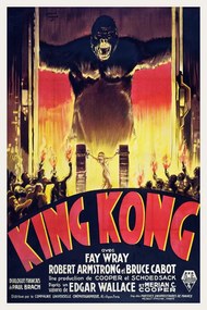 Kunstreproductie King Kong / Fay Wray (Retro Movie), (26.7 x 40 cm)