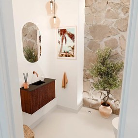 Mondiaz Joya 70cm toiletmeubel ruby met wastafel faye midden zonder kraangat urban