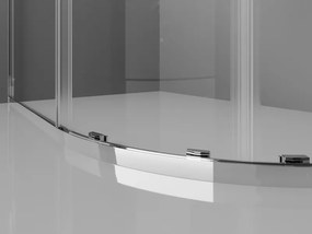 Mexen Exo-S Duo asymmetrische halfronde schuifdouchecabine 100 x 80 cm, transparant, chroom - 8132-100-080-01-00