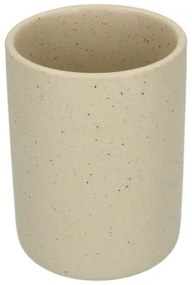 Houder, beige spikkel, keramiek