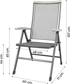 Balero inklapbare balkonset 3-delig strekmetaal 60x60 cm. - Antraciet