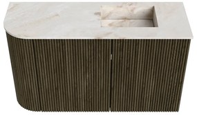 Mondiaz Joya DLux 70cm toiletmeubel ronding links shadow met wastafel faye rechts 1 kraangat frappe