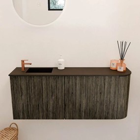 Mondiaz Joya 100cm toiletmeubel ronding rechts shadow met wastafel faye links 1 kraangat urban