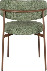Vintage Eetkamerstoel Walnoot Groen