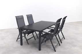 Hartman Milaan/Chaneo verstelbare tuinset - 180x90 cm. - 5-delig