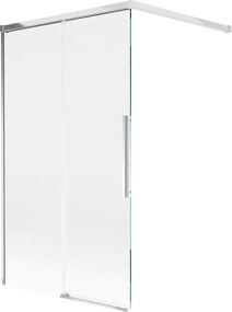 Mexen Rox badwand 2-delige schuif 120 x 150 cm, transparant, chroom - 8C9-120-003-01-00