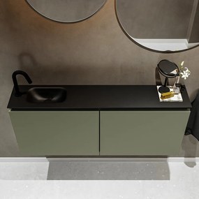 Mondiaz Ture 120cm toiletmeubel army met wastafel urban links 1 kraangat