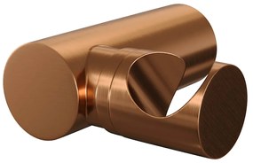 Brauer Copper Edition thermostatische badkraan met wandhouder en staafhanddouche geborsteld koper PVD