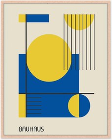 Ingelijste digitale print Bauhaus in Blue & Yellow