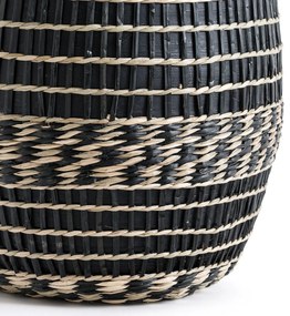 Decoratieve kruik in bamboe H53 cm, Plooming