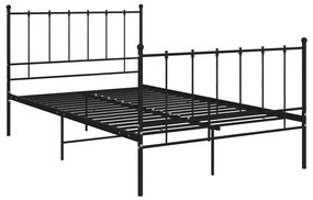 vidaXL Bedframe metaal zwart 120x200 cm