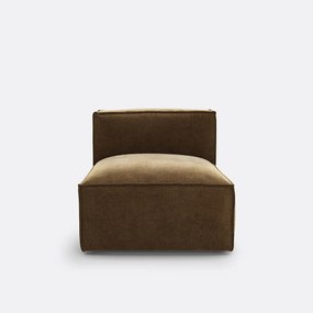 Fauteuil voor modulaire bank, in vintage ribfluweel, Seven