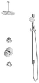 Hotbath Get Together IBS2RCR inbouwdouche met 3s handdouche, 15cm plafondbuis en glijstang chroom