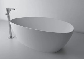 Gelco Elipsie vrijstaand bad wit glans mineraalmarmer 170x80cm