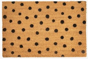 Handgemaakte kokos deurmat Dots