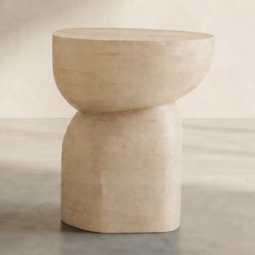 Bijzettafel Organisch Hout Naturel - 37 X 30cm.