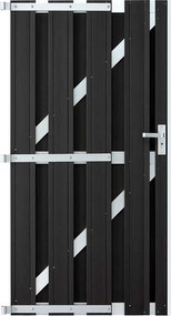 Tweedekans - Tuindeur composiet Stijl antraciet met blank alu frame incl. beslag (100 x 180 cm)