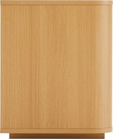 Eiken Tv-meubel Met Ronde Hoeken - 180x40x50cm.