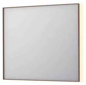 INK SP32 spiegel - 90x4x80cm rechthoek in stalen kader incl indir LED - verwarming - color changing - dimbaar en schakelaar - geborsteld koper 8410054