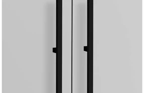 Goossens Kledingkast Easy Storage Ddk, Kledingkast 153 cm breed, 220 cm hoog, 2x glas draaideur en 1x spiegel draaideur midden