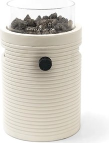 Happy Cocooning Lumi Groove tafelbrander rond 21,5xH37 cm Oyster Beige