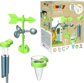 Smoby Weerset - Educatieve Weerkit - Inclusief Windwijzer, Regenmeter &amp; Thermometer - Buitenspeelgoed