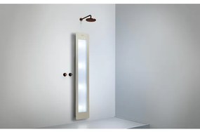 Sunshower Round Plus L infrarood + UV licht opbouw incl. Wandbeugel 185x33x12cm full body Sand White L0600-L0106-SML0700