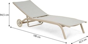 Domani Furniture Bellorio Ligbed Verstelbaar Aluminium Zand/Beige