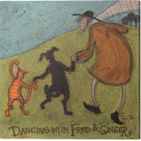 Print op canvas Sam Toft - Dancing With Fred & Ginger, (40 x 40 cm)