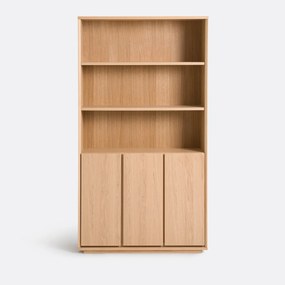 Boekenkast met 3 nissen en 3 deuren, Norrem