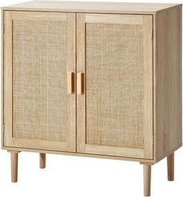 VEVOR Rotan kast Rotan ladekast Opbergkast met 2 magnetische deuren en verstelbare planken en handgrepen, dressoir Buffetkast voor hal Entree Woonkamer Keuken Hal