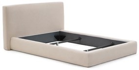 Kave Home Blok Luxe Bedframe Beige Stof 160x200 Cm