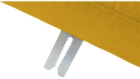 Goossens Zitmeubel Key West geel, stof, 3-zits, modern design met ligelement rechts