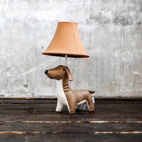 Kinder tafellamp teckel bruin incl LED - Waldi Kinderlamp Binnenverlichting Lamp