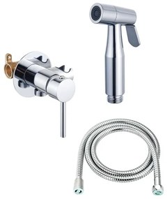Fortifura Calvi Mengkraan Bidetset - handdouchehouder -100cm doucheslang - bidet handdouche - chroom SW1236928/SW1212632/SW970015