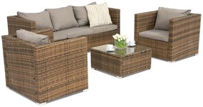 Roma Coffee 5 Tuinpunt bruin technorattan tuinmeubelen