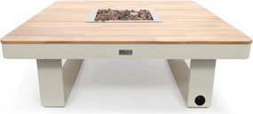 Happy Cocooning Horizon 95 Vuurtafel - 95x95x24 cm - Oyster Beige - Acaciahout