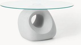 Ronde eettafel Linus met glazen tafelblad, in verschillende formaten