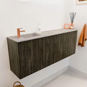Mondiaz Joya DLux 110cm toiletmeubel ronding rechts shadow met wastafel faye links 1 kraangat glace