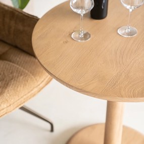 Bistro Eettafel Rond Eiken - 70 X 70cm.