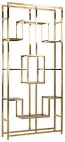 Richmond Interiors Magnus Gouden Design Stellingkast - 108x30x225cm.