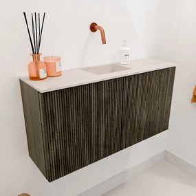 Mondiaz Joya DLux 80cm toiletmeubel shadow met wastafel faye midden zonder kraangat meli