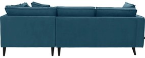 Goossens Bank Suite blauw, stof, 2-zits, elegant chic met ligelement rechts