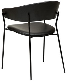 Dan-Form Crib Eetkamerstoel Gebogen Essenhout Zwart