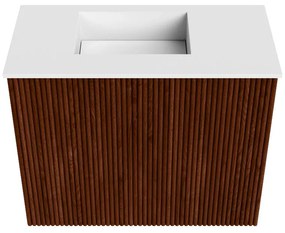Mondiaz Joya 50cm toiletmeubel ruby met wastafel faye links zonder kraangat talc