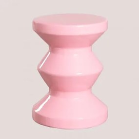 Ronde Bijzettafel Ø33 Cm Van Keramiek Bolöh Roze - Sklum