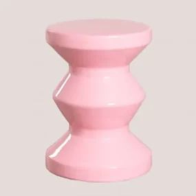 Ronde Bijzettafel Ø35 Cm Van Keramiek Bolöh Roze - Sklum