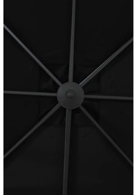 Garden Impressions Hawaii Lumen LED zweefparasol 300x300 -donker grijs - zwart