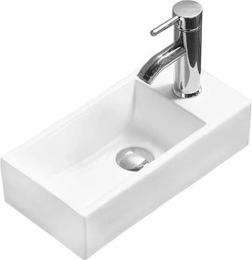 Mexen Inez opbouw wastafel links 40 x 20 cm, wit - 21484000L