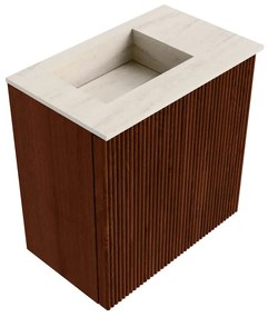 Mondiaz Joya DLux 40cm toiletmeubel ruby met wastafel faye links zonder kraangat meli